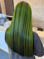 グラムアッシュ(GLAM ASH) グリーン ハイライト ブリーチ デザインカラー ケアブリーチ