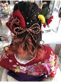 袴着付けゆるふわハーフアップ！卒業式　成人式　和装　水戸