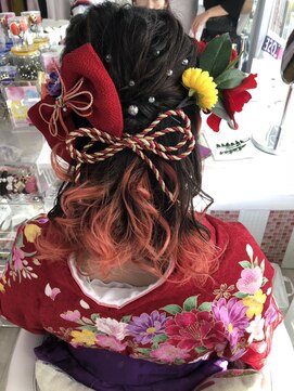 ハナココ 水戸店(hana Coco) 袴着付けゆるふわハーフアップ！卒業式　成人式　和装　水戸