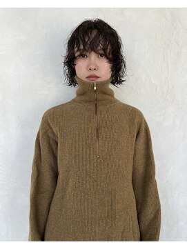 ヨロヘアー(YOLO hair) ボブレイヤー×ニュアンスパーマ