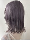 【宿里 沙也香】外ハネ×韓国風巻き×パープルカラーstyle