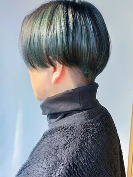 モリオフロムロンドン 原宿本店(morio from London) 【morio原宿】アンブレラカラー グレー×グリーン