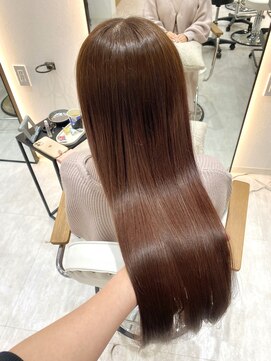 ジーナ 博多筑紫口(Zina) 髪質改善/髪質改善トリートメント/ピンクベージュ/透明感カラー