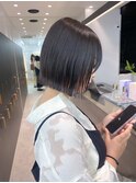 ショートボブ×髪質改善/縮毛矯正/黒髪前髪小顔カット[横浜]