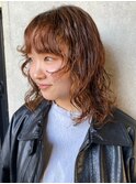 ゆるふわ大人可愛い♪20代30代デジタルパーマピンクベージュ
