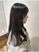 暗髪 ロング 透明感 ブルーブラック 長崎