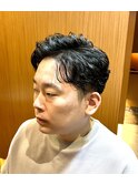銀座　理容室　ナチュラルパーマ　ビジネスマン
