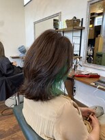 ブランチ(branch)&nbsp;「周りと差がつく」イヤリンググリーン×ボブウルフ