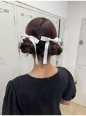ツインお団子ヘアアレンジ