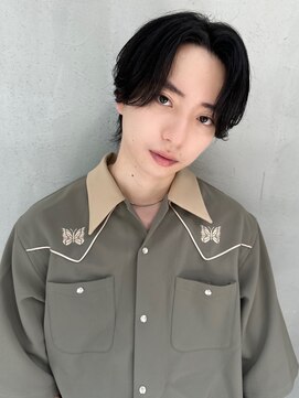 ギークス(GEEKS) 【GEEKS渋谷】センターパートウルフ/カルマパーマ/メンズパーマ