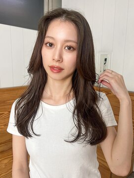 アルバム 銀座(ALBUM GINZA) ロング韓国ヘア顔周りレイヤーおくれ毛_F0382