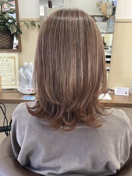 コアフィールフィス(COIFFURE fils) スモーキーベージュ レイヤーミディ　髪質改善トリートメント