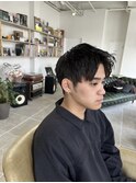 ツイストスパイラルパーマ×アップバング メンズショート/メンズ