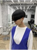 前下がりショートボブ×ジオメトリックカット