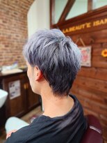 ラボーテイサミヘアーイースト(La.beaut'e ISAMI HAIR EAST) ウルフマッシュパーマハイライト〈理容室〉東浦和メンズ