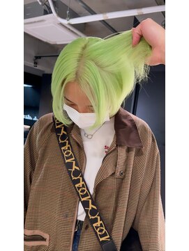 エス 天満扇町(esu) KR16ミントグリーン/グリーンカラー/デザインカラー/派手髪