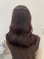 ヘアメイクヒール 【冬style】顔まわりレイヤー×ピンクブラウン　八戸