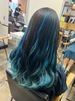 マノ 千歳烏山(MaNO)&nbsp;〈aya〉アンブレラカラー/ターコイズブルー/髪質改善