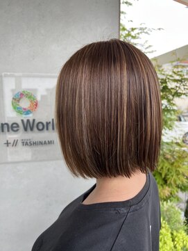 ヘアサロン ワンワールド(Hair Salon One World) 透明感ぷっつりボブ