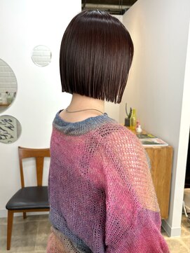 ハイフ(haif) 【haif】ストレートボブ×ワインレッド