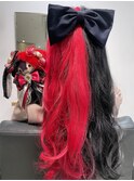 悪魔執事と黒い猫 ルカス 推しカラー ツートン ハーフアップ