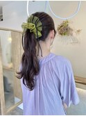 シンプルポニー/ヘアアレンジ/SHEERalun新小岩店