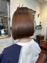 リタへアーズ(RITA Hairs) 縮毛矯正＋切りっぱなしワンレンボブ　髪質改善　絹髪