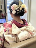 ふわふわツインシニョン×振袖