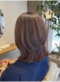 ミディアムレイヤー　ひし形　外はね