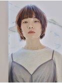 厚めバング/ウルフ/マッシュショート/アッシュブラウン/表参道