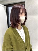 チェリーレッド レイヤーカット
