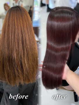 ハピネス 梅田茶屋町店(HAPPINESS) 韓国風/レイヤーカット/顔周り/顔まわり/髪質改善/ベージュ