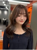 ブリーチなしダブルカラーレイヤーカットミルクティーベージュ