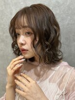 エリマバイフィフス 調布(elima by fifth) 調布白髪染めレイヤーボブショートヘアベージュアッシュブラウン