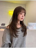 イメチェン/ピンクベージュ/アンブレカラー/前髪/沖縄市