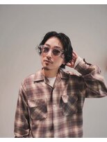 プールサイド(POOLSIDE)&nbsp;メンズミディアム　スパイラルパーマ　ミディアムパーマ　千代