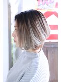 #ラテバレイヤージュ #グレージュ　#ボブ