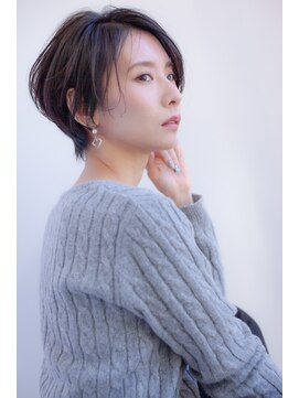 アッシュ 池袋店(Ash) ピアスが似合う大人可愛いショートボブ　　＃池袋駅