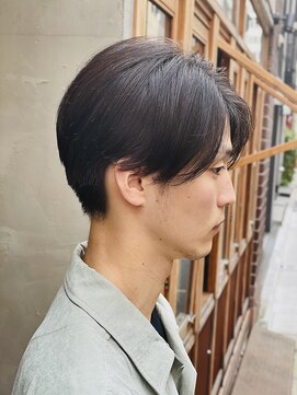 ニット 銀座(knit) メンズ前下がりセンターパート【knit 銀座　荒柄ノエル】