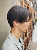 メンズ前下がりセンターパート【knit 銀座 荒柄ノエル】