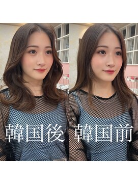 フィガロ ウメダ(FIGARO UMEDA) 小顔韓国レイヤーカット[ビフォーアフター]