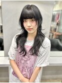 クラゲっぽくないけどくびれしっかり★ロングウルフ★黒髪ウルフ