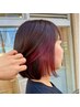 [ポイントで可愛く♪］カット+イヤリングカラー＋トリートメント￥11000