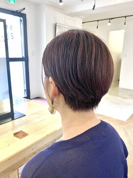 ファイブシーン アオヤマ(5SCENE AOYAMA) パープルハンサムショートカット前髪あり前髪なし30代40代50代