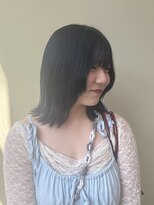 ユニバイリサ 天神大名店(uni by risa)&nbsp;天神 /大名 / 深めブルー /レイヤーカット /髪質改善