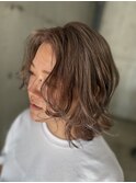ハイトーンミディアムアレンジスタイル