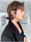 くびれヘア/顔周り/韓国/ボブ/レイヤーカット/前髪/カラー北千住
