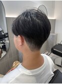 センターパートのツーブロック