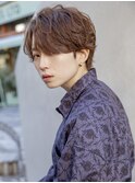 小久保styleフェザーパーマフェザーショートグレーエンドカラー