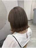 ボブ×サンドベージュ/ダブルカラー/艶髪/美髪/モテ髪/YU190